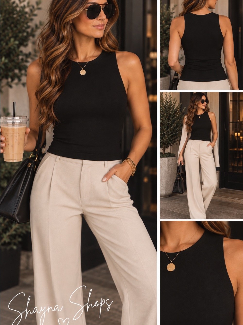 Zenana Premium Double Lined Rayon Black Sleeveless Tank